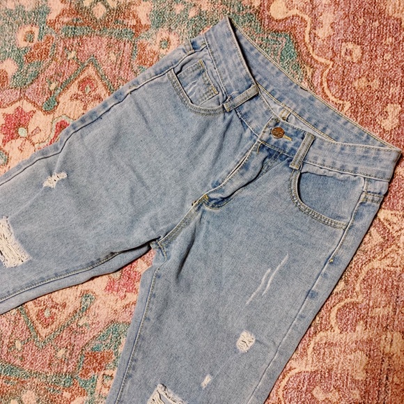 Denim - Ripped Denim Jeans